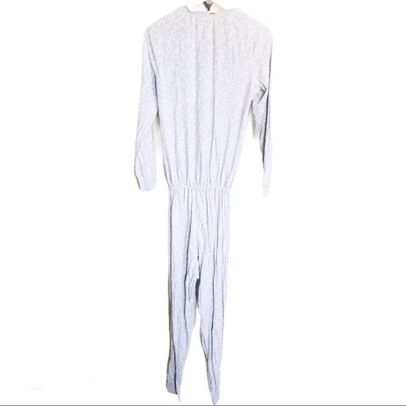 MARKS & SPENCER Floral Onesie/Pyjamas With Long Sleeves Grey Size 6 (UK 10) - Picture 5 of 8